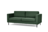 TOZZI Welurowa sofa 200 cm na metalowych nóżkach butelkowa zieleń zielony - zdjęcie 2