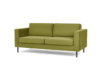 TOZZI Welurowa sofa 200 cm na metalowych nóżkach oliwkowa oliwkowy - zdjęcie 2