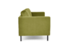 TOZZI Welurowa sofa 200 cm na metalowych nóżkach oliwkowa oliwkowy - zdjęcie 3