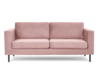 TOZZI Welurowa sofa 200 cm na metalowych nóżkach różowa różowy - zdjęcie 1