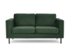 TOZZI Welurowa sofa 2 osobowa na metalowych nóżkach butelkowa zieleń zielony - zdjęcie 1