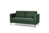 TOZZI Welurowa sofa 2 osobowa na metalowych nóżkach butelkowa zieleń zielony - zdjęcie 2