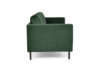 TOZZI Welurowa sofa 2 osobowa na metalowych nóżkach butelkowa zieleń zielony - zdjęcie 3