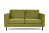TOZZI Welurowa sofa 2 osobowa na metalowych nóżkach oliwkowa oliwkowy - zdjęcie 1