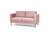 TOZZI Welurowa sofa 2 osobowa na metalowych nóżkach różowa różowy - zdjęcie 3