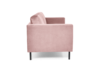 TOZZI Welurowa sofa 2 osobowa na metalowych nóżkach różowa różowy - zdjęcie 5
