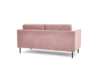 TOZZI Welurowa sofa 2 osobowa na metalowych nóżkach różowa różowy - zdjęcie 4