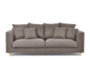 BRYONI Sofa 3 osobowa z dodatkowymi poduszkami brązowa brązowy - zdjęcie 1