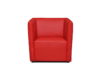 UMBO Niski fotel ekoskóra czerwony czerwony - zdjęcie 1
