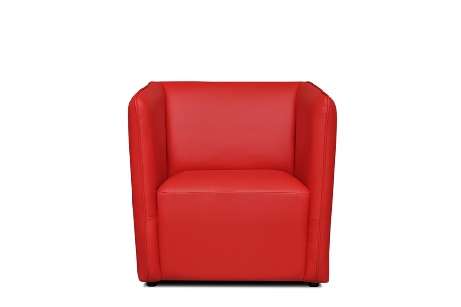 UMBO Niski fotel ekoskóra czerwony czerwony - zdjęcie 0