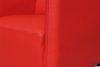 UMBO Niski fotel ekoskóra czerwony czerwony - zdjęcie 4