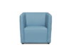 UMBO Niski fotel ekoskóra niebieski błękitny - zdjęcie 1