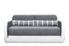 MURI Sofa z funkcją spania dodatkowe poduszki dekoracyjne w kratkę szary/biały - zdjęcie 1
