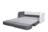 MURI Sofa z funkcją spania dodatkowe poduszki dekoracyjne w kratkę szary/biały - zdjęcie 2