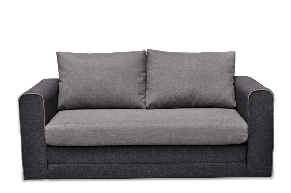 HINO Nowoczesna sofa rozkładana z dużymi poduchami szara szary - zdjęcie 0