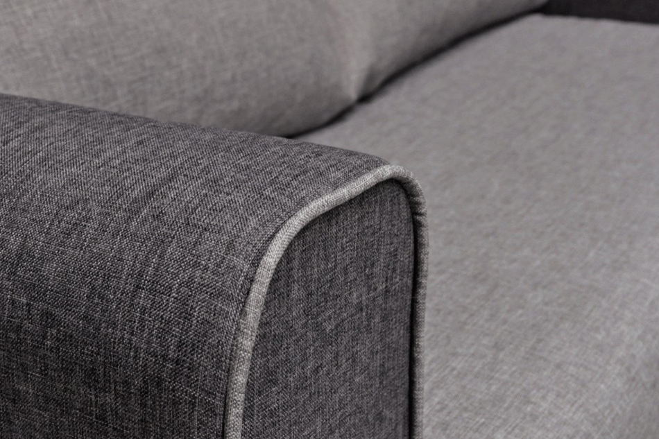HINO Nowoczesna sofa rozkładana z dużymi poduchami szara szary - zdjęcie 3