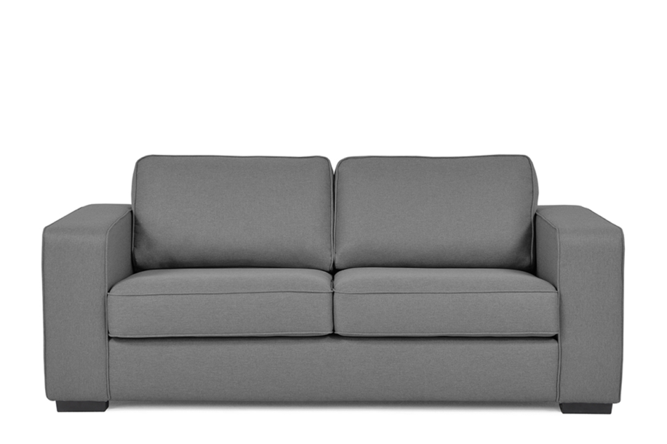 BINTU Sofa z funkcją spania codziennego z materacem szara szary - zdjęcie 0