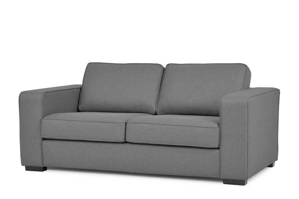 BINTU Sofa z funkcją spania codziennego z materacem szara szary - zdjęcie 1