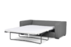 BINTU Sofa z funkcją spania codziennego z materacem szara szary - zdjęcie 4