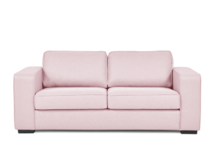 BINTU, https://konsimo.pl/kolekcja/bintu/ Sofa z funkcją spania codziennego z materacem różowa różowy - zdjęcie