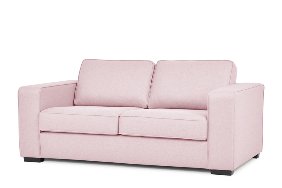 BINTU Sofa z funkcją spania codziennego z materacem różowa różowy - zdjęcie 1