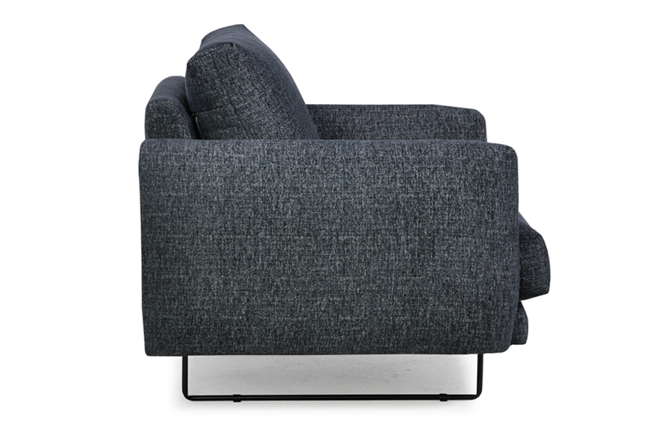 MINO Komfortowy fotel do salonu na metalowym stelażu szary antracytowy - zdjęcie 2