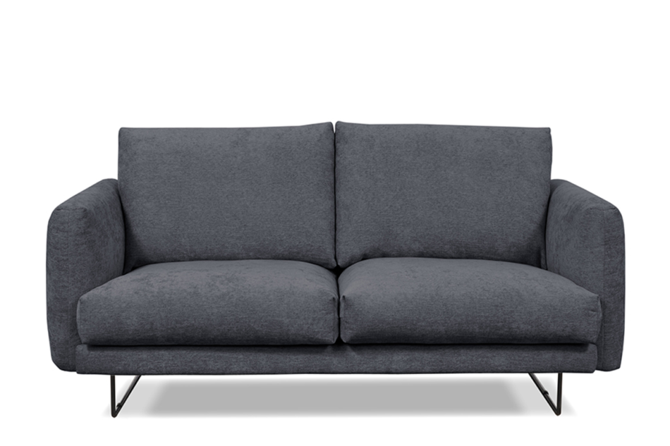 MINO Komfortowa sofa 2 osobowa do salonu na metalowym stelażu szary antracytowy - zdjęcie 0