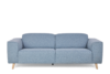 PONTE Miękka sofa do salonu na drewnianych nóżkach błękitna błękitny - zdjęcie 1