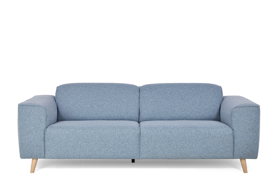 PONTE Miękka sofa do salonu na drewnianych nóżkach błękitna błękitny - zdjęcie 0