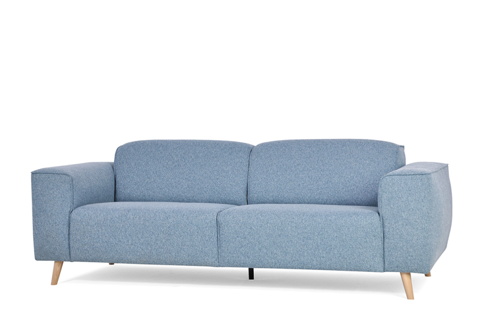 PONTE Miękka sofa do salonu na drewnianych nóżkach błękitna błękitny - zdjęcie 1