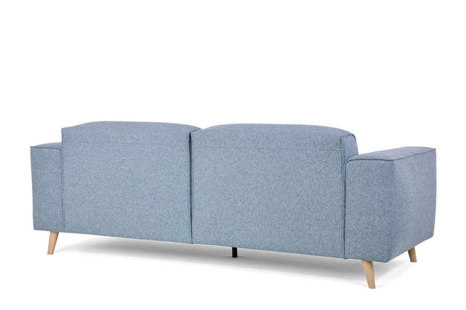 PONTE Miękka sofa do salonu na drewnianych nóżkach błękitna błękitny - zdjęcie 2