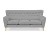 NEBRIS Skandynawska sofa na nóżkach 3 osobowa szara szary - zdjęcie 1