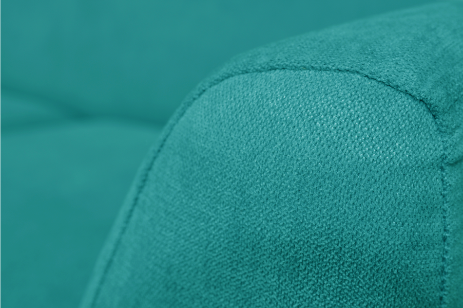 NEBRIS Skandynawska sofa na nóżkach 3 osobowa turkusowa turkusowy - zdjęcie 3