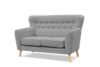 NEBRIS Skandynawska sofa na nóżkach dwuosobowa szara szary - zdjęcie 2