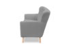 NEBRIS Skandynawska sofa na nóżkach dwuosobowa szara szary - zdjęcie 3
