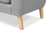 NEBRIS Skandynawski fotel na nóżkach szary szary - zdjęcie 5