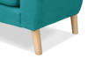 NEBRIS Skandynawski fotel na nóżkach turkusowy turkusowy - zdjęcie 5