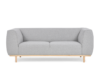 PUMI Skandynawska sofa z niskim oparciem jasnoszara jasny szary - zdjęcie 1