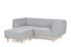 PUMI Skandynawska sofa z niskim oparciem jasnoszara jasny szary - zdjęcie 2