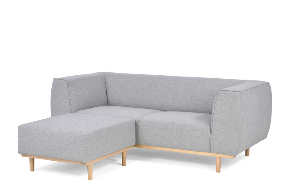 PUMI Skandynawska sofa z niskim oparciem jasnoszara jasny szary - zdjęcie 1