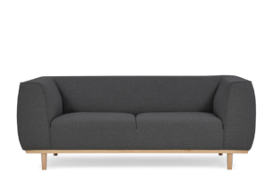 PUMI, https://konsimo.pl/kolekcja/pumi/ Skandynawska sofa z niskim oparciem szara ciemny szary - zdjęcie