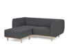 PUMI Skandynawska sofa z niskim oparciem szara ciemny szary - zdjęcie 2