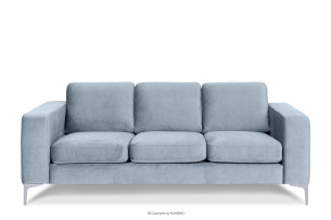 TOSKANIA, https://konsimo.pl/kolekcja/toskania/ Wygodna sofa 3 osobowa pastelowy błękit błękitny - zdjęcie