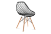 FAGIS Designerskie krzesło z tworzywa sztucznego czarne czarny - zdjęcie 1