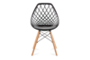 FAGIS Designerskie krzesło z tworzywa sztucznego czarne czarny - zdjęcie 2