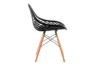 FAGIS Designerskie krzesło z tworzywa sztucznego czarne czarny - zdjęcie 4