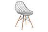 FAGIS Designerskie krzesło z tworzywa sztucznego szare szary - zdjęcie 1