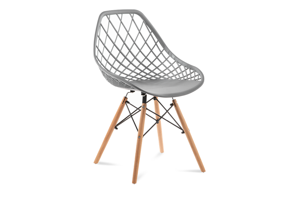 FAGIS Designerskie krzesło z tworzywa sztucznego szare szary - zdjęcie 0