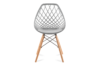 FAGIS Designerskie krzesło z tworzywa sztucznego szare szary - zdjęcie 3