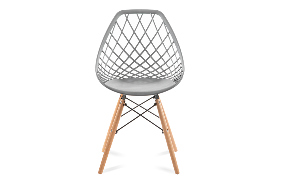 FAGIS Designerskie krzesło z tworzywa sztucznego szare szary - zdjęcie 2